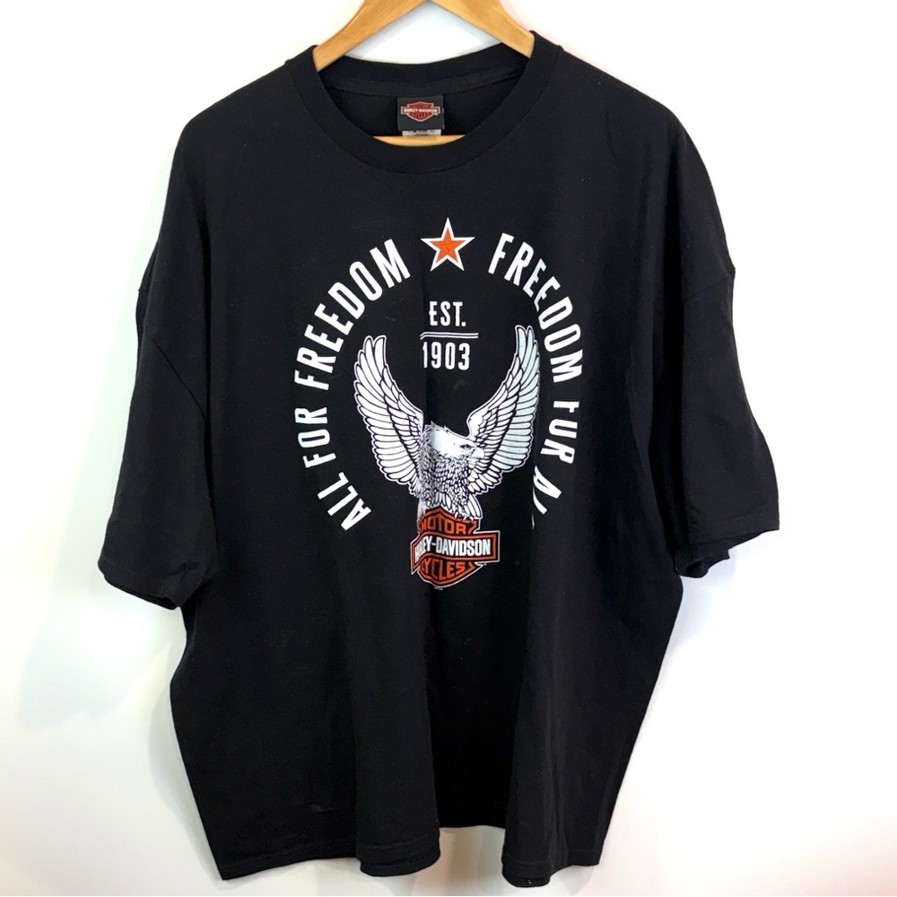 Harley-Davidson Black Tee with Eagle Graphic size 3XL